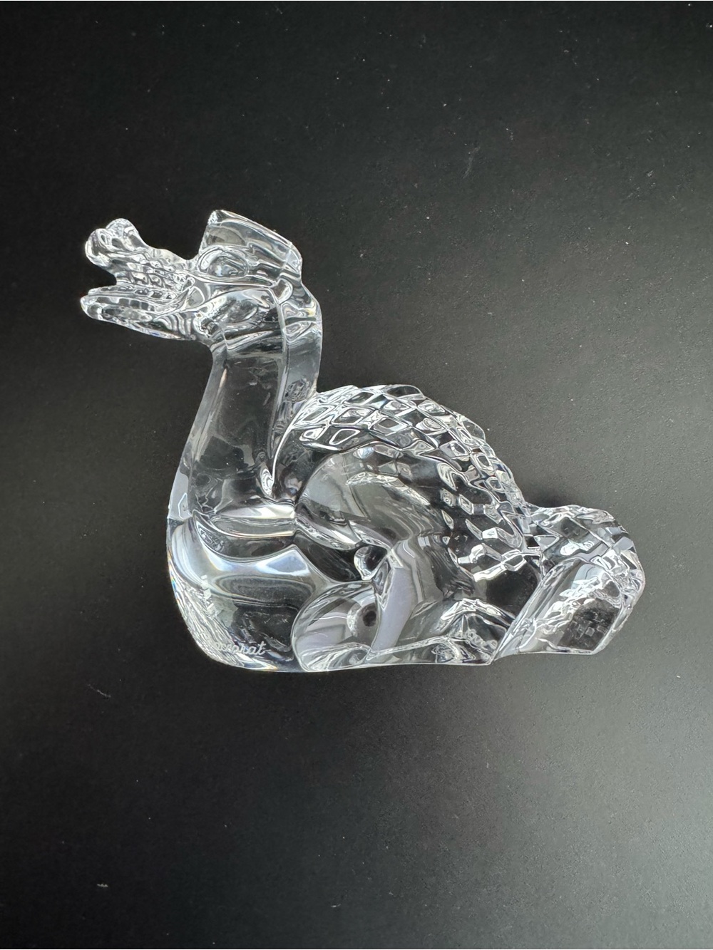Baccarat Clear Crystal Dragon Sculpture